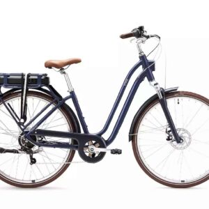 Velo de ville electrique ELOPS 900 E cadre bas bleu fonce